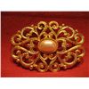 Image 2 : COSTUME JEWELRY GOLD TONE PEARL STYLE BROOCH