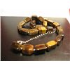 Image 2 : COSTUME JEWELRY ARTISAN TIGER EYE STONE NECKLACE