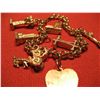 Image 3 : COSTUME JEWELRY GOLD TONE BRACELET WITH CHARMS