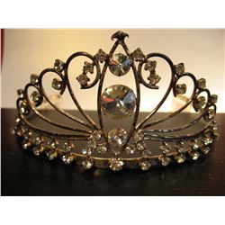 COSTUME JEWELRY RHINESTONE PRINCESS CROWN