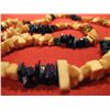 Image 2 : COSTUME JEWELRY ARTISAN HANDMADE BEADED SHELL & BLUE STONE NECKLACE