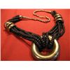 Image 1 : COSTUME JEWELRY BLACK BEADED ARTISAN STYLE NECKLACE