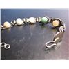 Image 3 : COSTUME JEWELRY BEADED SILVER TONE BRACELET