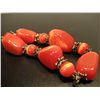 Image 3 : COSTUME JEWELRY RED BEADED ARISAN BRACELET