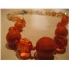 Image 3 : COSTUME JEWELRY VINTAGE ORANGE & WHITE BEADED NECKLACE