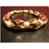 Image 3 : COSTUME JEWELRY GOLD TONE BRACELET WITH PEARL BEADS