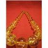 Image 1 : COSTUME JEWELRY VINTAGE YELLOW BEADED BALLED NECKLACE