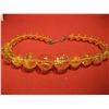 Image 2 : COSTUME JEWELRY VINTAGE YELLOW BEADED BALLED NECKLACE