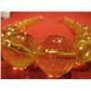 Image 3 : COSTUME JEWELRY VINTAGE YELLOW BEADED BALLED NECKLACE