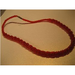COSTUME JEWELRY ARTISAN RED BEADED HANDCRAFTED NECKLACES