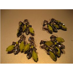 COSTUME JEWELRY LOT OF RHINESTONE EARRINGS