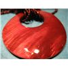 Image 2 : COSTUME JEWELRY ARTISAN STYLED BEADED DYED SHELL PENDANT