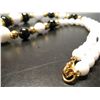 Image 3 : COSTUME JEWELRY VINTAGE BLACK WHITE BEADED NECKLACE