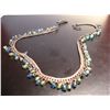 Image 1 : COSTUME JEWELRY ARTISAN STYLE SILVER TONE WITH MULTI COLORED BEADED GLASS BEADS NECKLACE