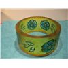 Image 3 : COSTUME JEWELRY FUNKY HIPPI STYLE PLASTIC BANGLE BRACELET WITH FLOWERS