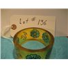 Image 5 : COSTUME JEWELRY FUNKY HIPPI STYLE PLASTIC BANGLE BRACELET WITH FLOWERS