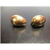 Image 1 : COSTUME JEWELRY SHELL STYLED GOLD TONE  VINTAGE CLIP ON EARRINGS
