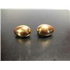 Image 3 : COSTUME JEWELRY SHELL STYLED GOLD TONE  VINTAGE CLIP ON EARRINGS