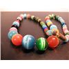 Image 3 : COSTUME JEWELRY ARTISAN STYLE MULTI COLORED BEADED BALL NECKLACE