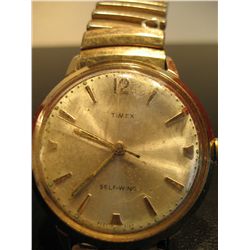 VINTAGE MENS SELF WIND WRIST WATCH GOLD TONE
