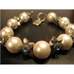 COSTUME JEWELRY PEARL STYLE BEADS BRACELET