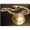 Image 1 : COSTUME JEWELRY ARTISAN WHITE BEADED NECKLACE WITH SHELL PENDANT