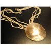 Image 2 : COSTUME JEWELRY ARTISAN WHITE BEADED NECKLACE WITH SHELL PENDANT