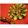 Image 2 : COSTUME JEWELRY (2) GOLD TONE BRACELETS (1) BROOCH