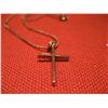 Image 3 : COSTUME JEWELRY SILVER TONE CROSS NECKLACE