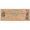 Image 1 : 1862 $2.50 STATE OF MISSISSIPPI NOTE