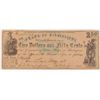 Image 1 : 1862 $2.50 STATE OF MISSISSIPPI NOTE