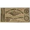 Image 1 : 1863 SEVENTY FIVE CENT STATE OF NORTH CAROLINA AU