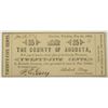 Image 1 : 1862 TWENTY FIVE CENT COUNTY OF AUGUSTA STAUNTON, VA