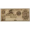 Image 1 : 18-- $1.00 MERCHANTS AND MECHANICS BANK, MONROE, MI OBSOLETE NOTE  CU