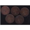 Image 1 : Lot of 5 1891 One Cent