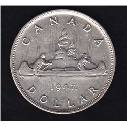 1947 Maple Leaf Silver Dollar