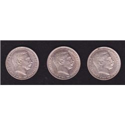 Lot of 3 1915 Denmark 1 Crone