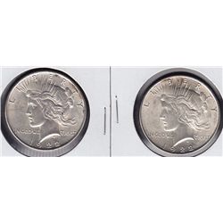 Lot of 2 1922 Peace Dollars