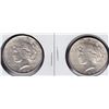 Image 1 : Lot of 2 1922 Peace Dollars