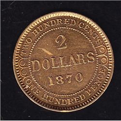 1870 Newfoundland $2 Gold