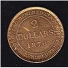 Image 1 : 1870 Newfoundland $2 Gold