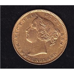 1885 Newfoundland $2 Gold