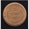 Image 2 : 1885 Newfoundland $2 Gold
