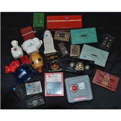 Lot of 24 Piggy Banks & 4 Bank Bags.