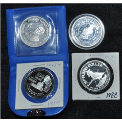 Lot of 4 Nova Scotia Silver Trade Dollars