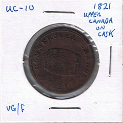 1821 Upper Canada on Cask. Br728