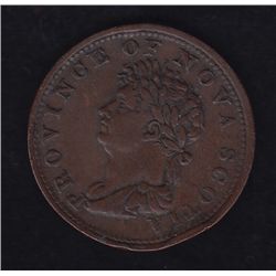 1823 Province of Nova Scotia Half Penny Token