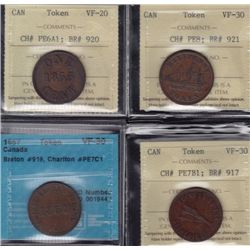 Lot of 4 Graded Tokens