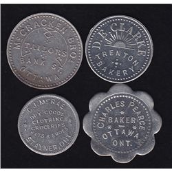 Lot of 4 Ontario Tokens