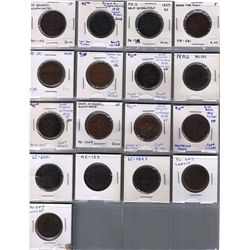 Lot of seventeen Miscellaneous Canadian Tokens